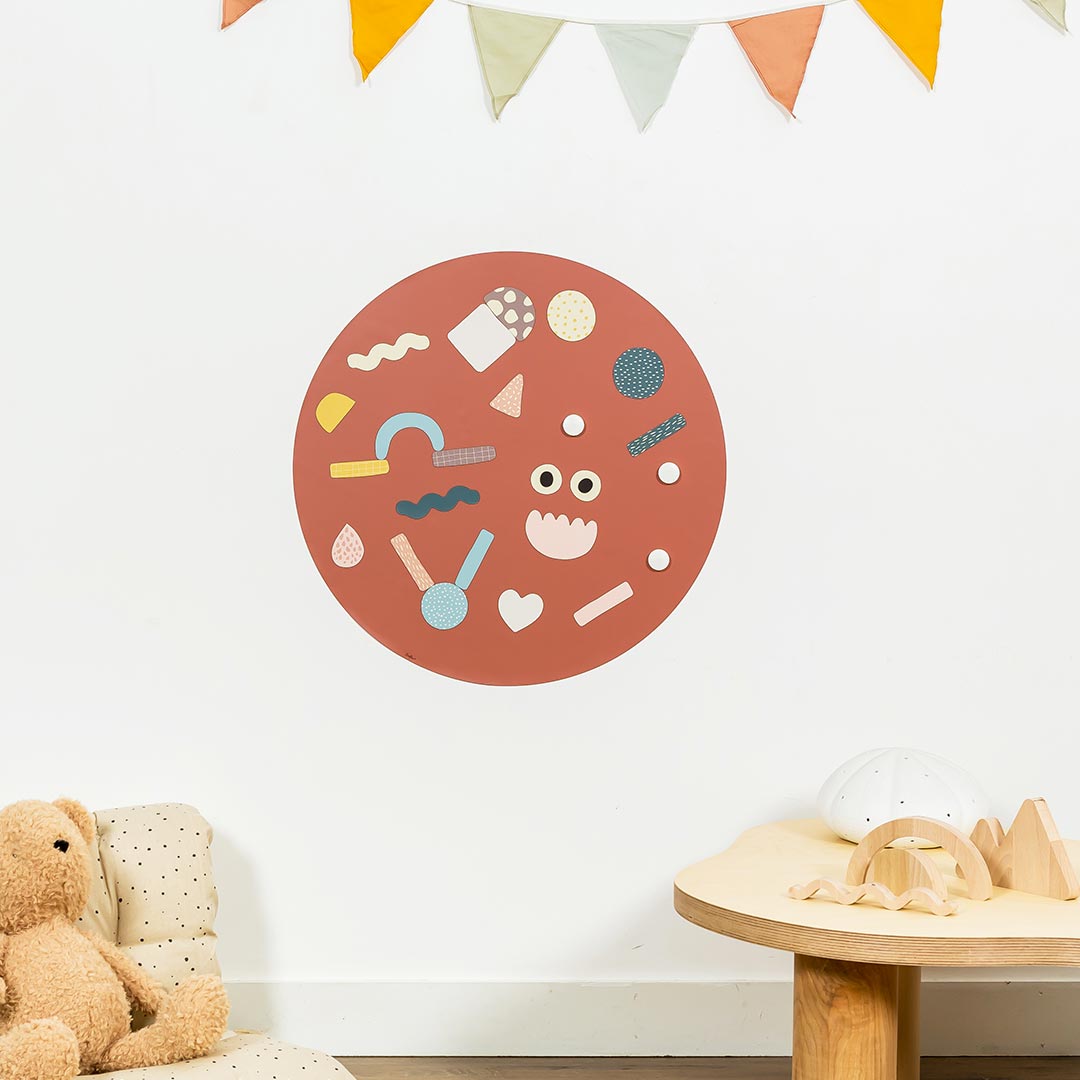 Rond magneetbord Terracotta (56x56cm)