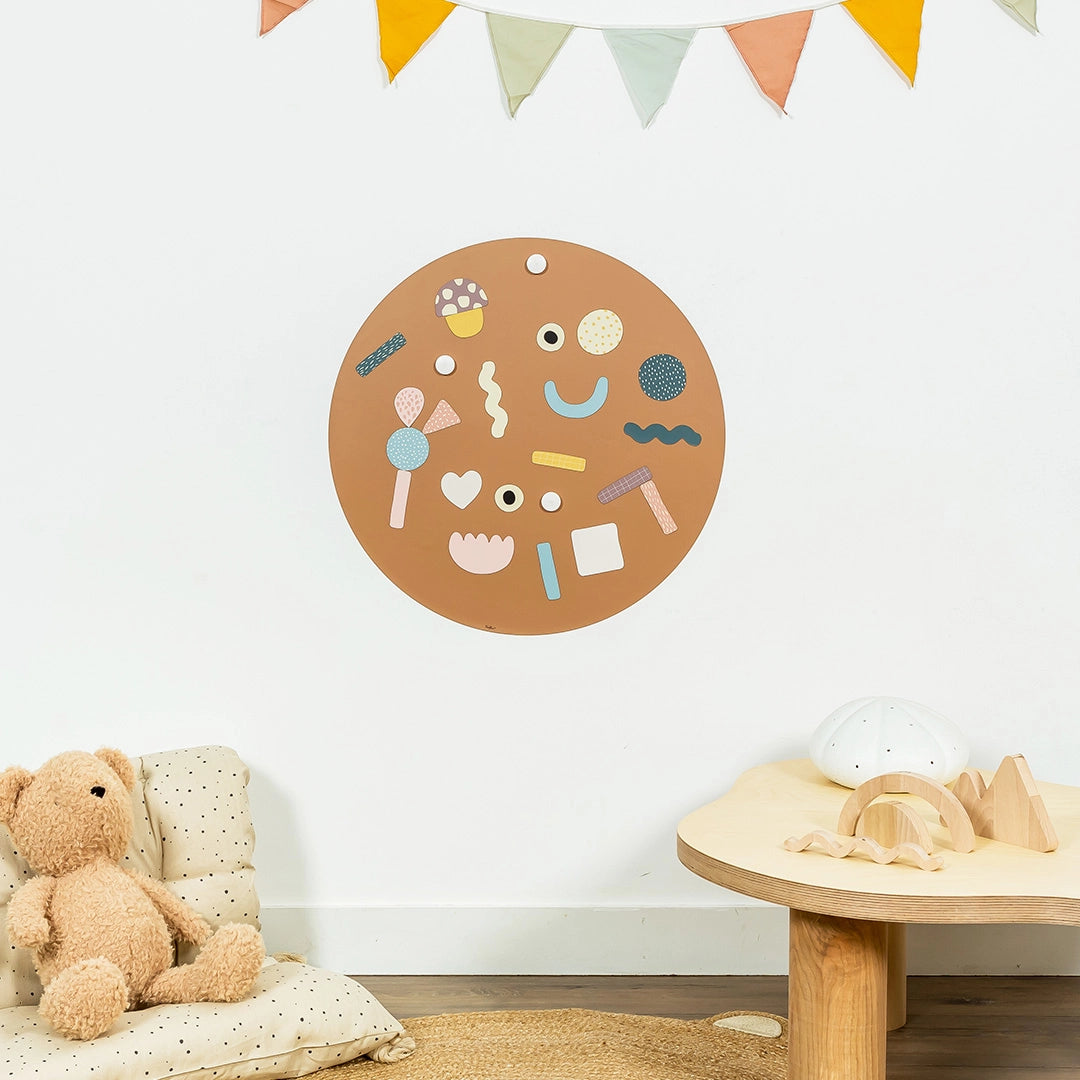 Rond magneetbord caramel (56x56cm)