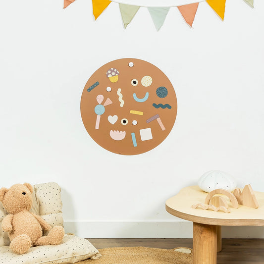 Rond magneetbord caramel (56x56cm)